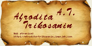 Afrodita Trikošanin vizit kartica